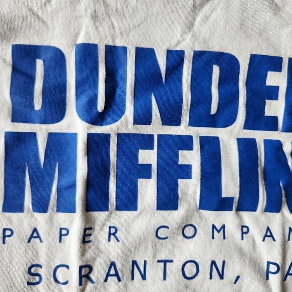 Dunder mifflin The Office adult small unisex t-shirt white paper company tee - Picture 2 of 3